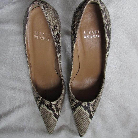 Stuart Weitzman Python Print Pump Heels - Picture 8 of 16